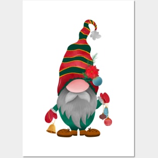 Cute christmas gnome Posters and Art